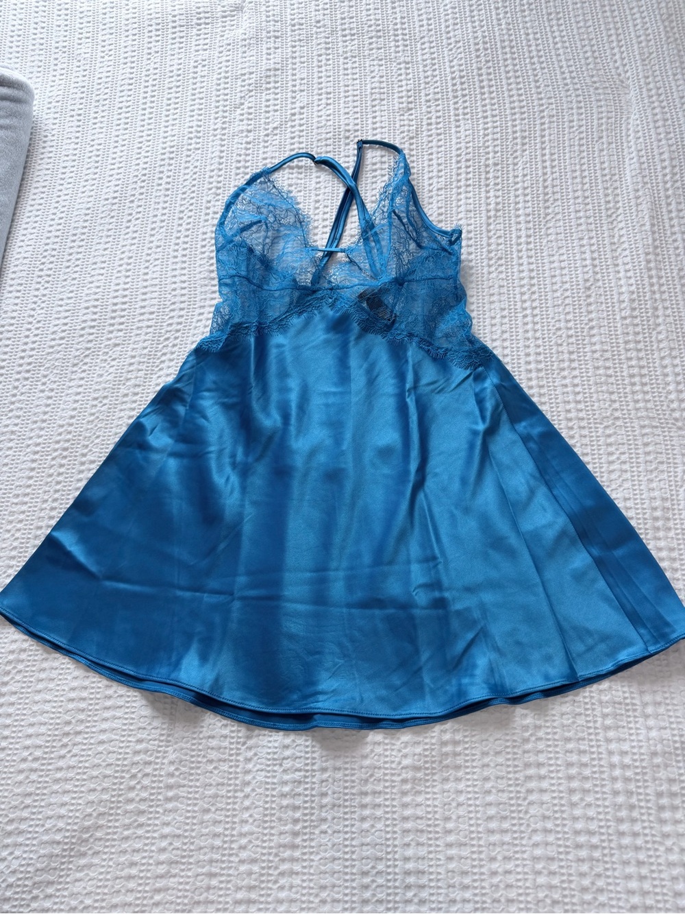 Victoria's Secret Blue Lace & Satin Chemise